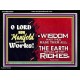 MANY ARE THY WONDERFUL WORKS O LORD  Children Room Acrylic Frame  GWAMEN9580  