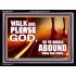 WALK AND PLEASE GOD  Scripture Art Acrylic Frame  GWAMEN9594  "33x25"