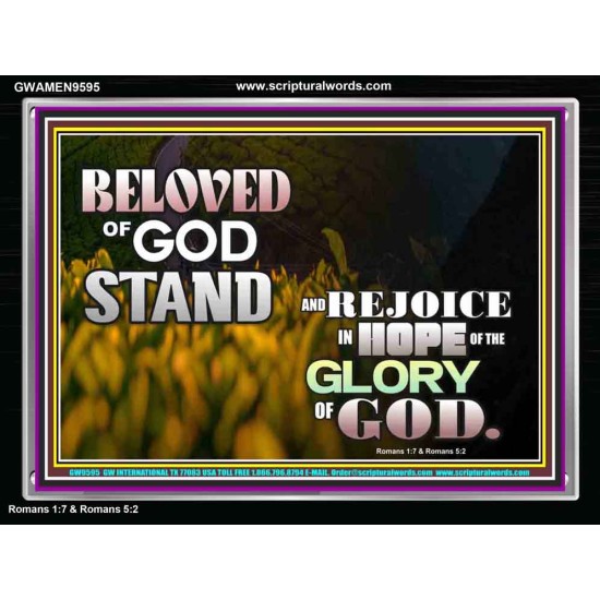 THE HOPE OF GLORY  Biblical Art Acrylic Frame  GWAMEN9595  