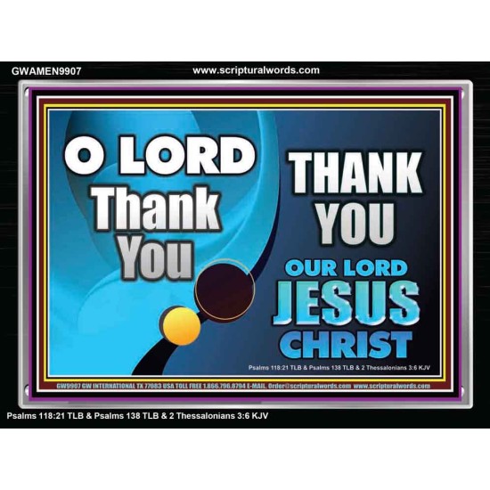 THANK YOU OUR LORD JESUS CHRIST  Custom Biblical Painting  GWAMEN9907  