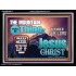 IN JESUS CHRIST MIGHTY NAME MOUNTAIN SHALL BE THINE  Hallway Wall Acrylic Frame  GWAMEN9910  "33x25"