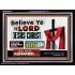 WHOSOEVER BELIEVETH ON HIM SHALL NOT BE ASHAMED  Contemporary Christian Wall Art  GWAMEN9917  "33x25"