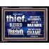 BLESSED IS HE THAT IS WATCHING AND KEEP HIS GARMENTS  Scripture Art Prints Acrylic Frame  GWAMEN9919  "33x25"