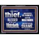 BLESSED IS HE THAT IS WATCHING AND KEEP HIS GARMENTS  Scripture Art Prints Acrylic Frame  GWAMEN9919  