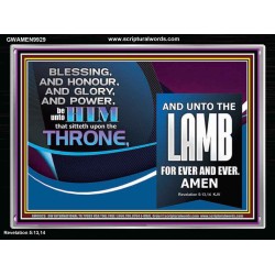 THE ONE SEATED ON THE THRONE  Contemporary Christian Wall Art Acrylic Frame  GWAMEN9929  "33x25"