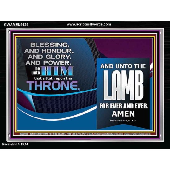 THE ONE SEATED ON THE THRONE  Contemporary Christian Wall Art Acrylic Frame  GWAMEN9929  