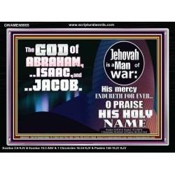 JEHOVAH IS A MAN OF WAR PRAISE HIS HOLY NAME  Encouraging Bible Verse Acrylic Frame  GWAMEN9955  