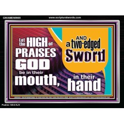 A TWO EDGED SWORD  Contemporary Christian Wall Art Acrylic Frame  GWAMEN9965  "33x25"