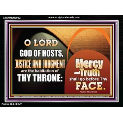 MERCY AND TRUTH SHALL GO BEFORE THEE O LORD OF HOSTS  Christian Wall Art  GWAMEN9982  "33x25"