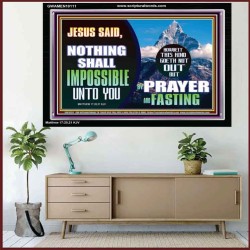 WITH GOD NOTHING SHALL BE IMPOSSIBLE  Modern Wall Art  GWAMEN10111  "33x25"