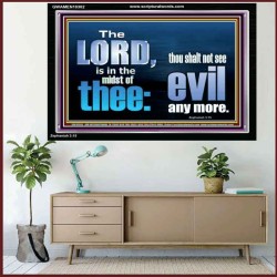 THOU SHALL NOT SEE EVIL ANY MORE  Unique Scriptural ArtWork  GWAMEN10302  "33x25"
