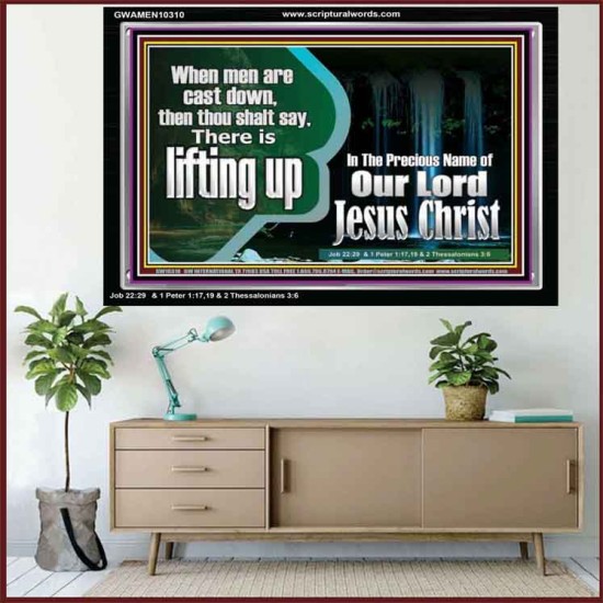 YOU ARE LIFTED UP IN CHRIST JESUS  Custom Christian Artwork Acrylic Frame  GWAMEN10310  