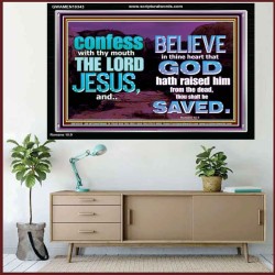 IN CHRIST JESUS IS ULTIMATE DELIVERANCE  Bible Verse for Home Acrylic Frame  GWAMEN10343  "33x25"