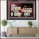 LET ALL THE PEOPLE PRAISE THEE O LORD  Printable Bible Verse to Acrylic Frame  GWAMEN10347  