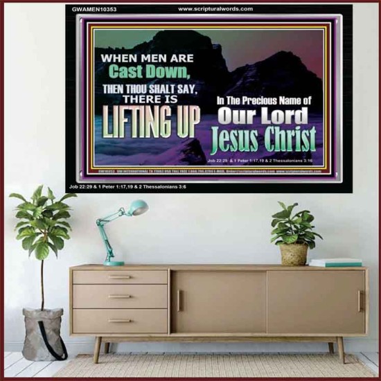 THOU SHALL SAY LIFTING UP  Ultimate Inspirational Wall Art Picture  GWAMEN10353  