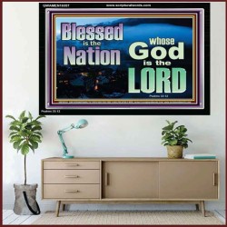 BLESSED IS THE NATION WHOSE GOD IS LORD  Righteous Living Christian Picture  GWAMEN10357  
