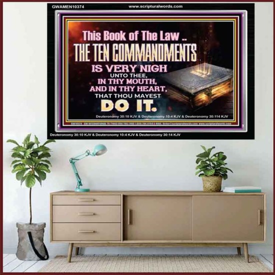 KEEP THE TEN COMMANDMENTS FERVENTLY  Ultimate Power Acrylic Frame  GWAMEN10374  