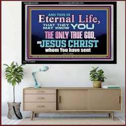 CHRIST JESUS THE ONLY WAY TO ETERNAL LIFE  Sanctuary Wall Acrylic Frame  GWAMEN10397  "33x25"