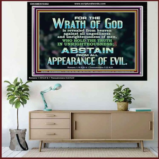 UNGODLINESS AND UNRIGHTEOUSNESS OUTLAW IN ETERNITY  Righteous Living Christian Acrylic Frame  GWAMEN10402  