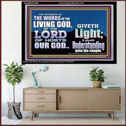 THE WORDS OF LIVING GOD GIVETH LIGHT  Unique Power Bible Acrylic Frame  GWAMEN10409  "33x25"