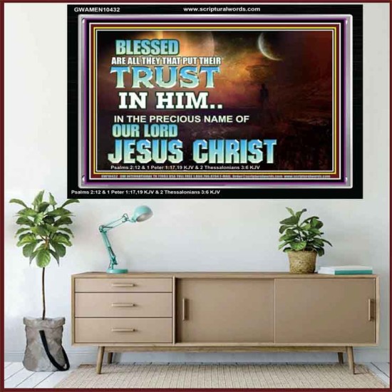 THE PRECIOUS NAME OF OUR LORD JESUS CHRIST  Bible Verse Art Prints  GWAMEN10432  