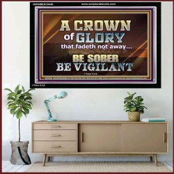 CROWN OF GLORY FOR OVERCOMERS  Scriptures Décor Wall Art  GWAMEN10440  "33x25"