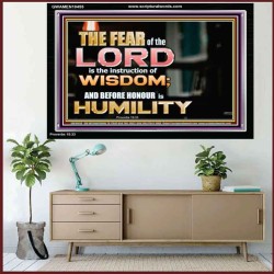 BEFORE HONOUR IS HUMILITY  Scriptural Acrylic Frame Signs  GWAMEN10455  