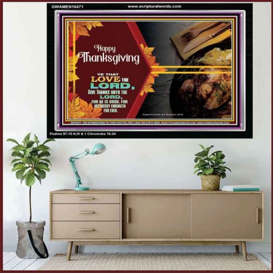 THE LORD IS GOOD HIS MERCY ENDURETH FOR EVER  Contemporary Christian Wall Art  GWAMEN10471  