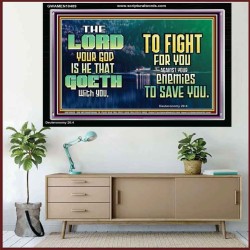 THE LORD IS WITH YOU TO SAVE YOU  Christian Wall Décor  GWAMEN10489  "33x25"