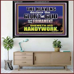 THE HEAVENS DECLARE THE GLORY OF THE LORD  Christian Wall Art Wall Art  GWAMEN10491  "33x25"