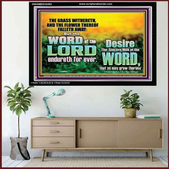 THE WORD OF THE LORD ENDURETH FOR EVER  Christian Wall Décor Acrylic Frame  GWAMEN10493  