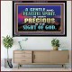 GENTLE AND PEACEFUL SPIRIT VERY PRECIOUS IN GOD SIGHT  Bible Verses to Encourage  Acrylic Frame  GWAMEN10496  