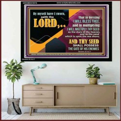IN BLESSING I WILL BLESS THEE  Religious Wall Art   GWAMEN10516  "33x25"