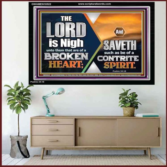 BROKEN HEART AND CONTRITE SPIRIT PLEASED THE LORD  Unique Power Bible Picture  GWAMEN10522  