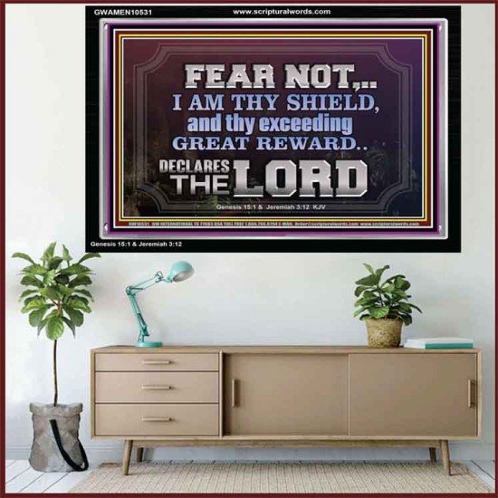 I AM THY SHIELD AND EXCEEDING GREAT REWARD  Unique Power Bible Acrylic Frame  GWAMEN10531  