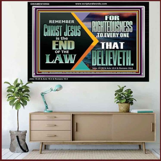 CHRIST JESUS OUR RIGHTEOUSNESS  Encouraging Bible Verse Acrylic Frame  GWAMEN10554  