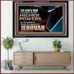JEHOVAH ALMIGHTY THE GREATEST POWER  Contemporary Christian Wall Art Acrylic Frame  GWAMEN10568  "33x25"