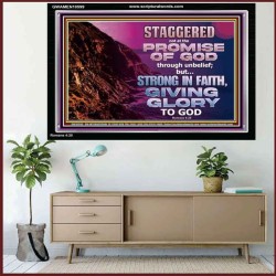 STAGGERED NOT AT THE PROMISE OF GOD  Custom Wall Art  GWAMEN10599  "33x25"