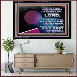 REMOVE NOT THE ANCIENT LANDMARK  Unique Bible Verse Acrylic Frame  GWAMEN10619  "33x25"