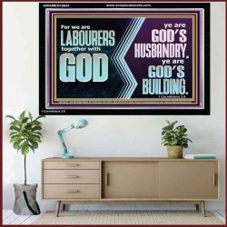 BE GOD'S HUSBANDRY AND GOD'S BUILDING  Large Scriptural Wall Art  GWAMEN10643  "33x25"