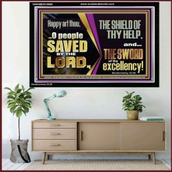 O PEOPLE SAVED BY THE LORD  Children Room Wall Acrylic Frame  GWAMEN10699  "33x25"