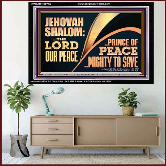 JEHOVAHSHALOM THE LORD OUR PEACE PRINCE OF PEACE  Church Acrylic Frame  GWAMEN10716  