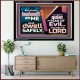 WHOSO HEARKENETH UNTO THE LORD SHALL DWELL SAFELY  Christian Artwork  GWAMEN10767  