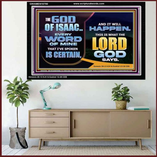 THE WORD OF THE LORD IS CERTAIN AND IT WILL HAPPEN  Modern Christian Wall Décor  GWAMEN10780  