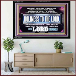 THE HOLY CROWN OF PURE GOLD  Righteous Living Christian Acrylic Frame  GWAMEN11756  "33x25"