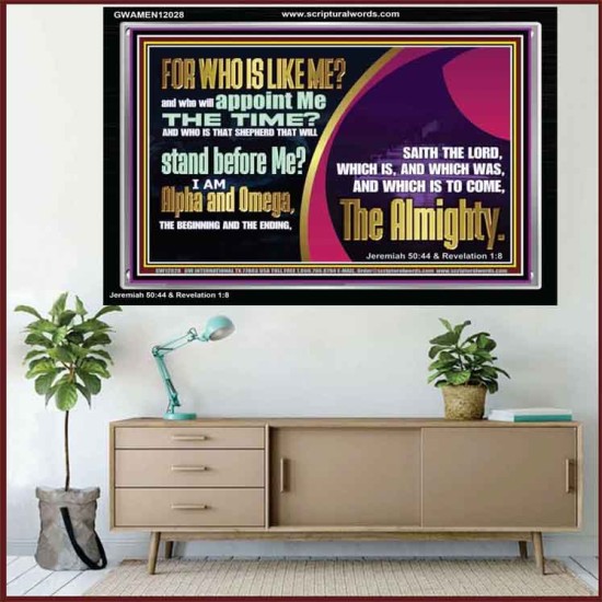 ALPHA AND OMEGA THE BEGINNING AND THE ENDING THE ALMIGHTY  Unique Power Bible Acrylic Frame  GWAMEN12028  