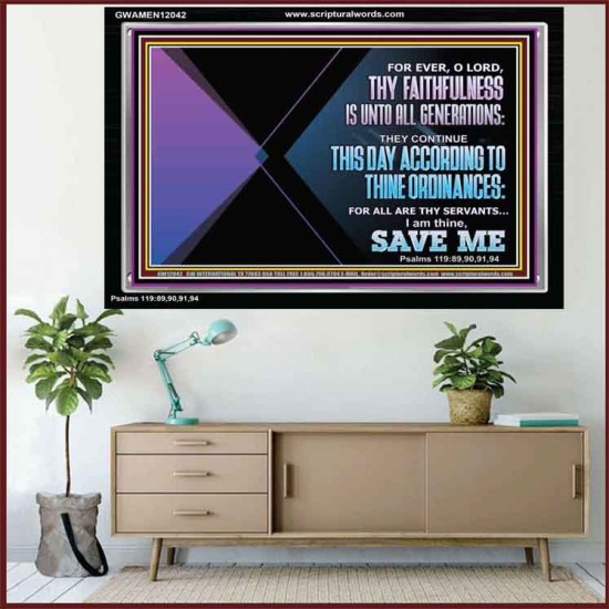 THIS DAY ACCORDING TO THY ORDINANCE O LORD SAVE ME  Children Room Wall Acrylic Frame  GWAMEN12042  