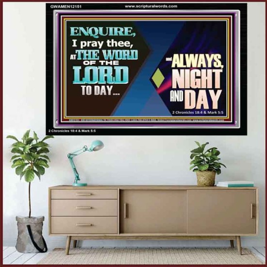THE WORD OF THE LORD TO DAY  New Wall Décor  GWAMEN12151  