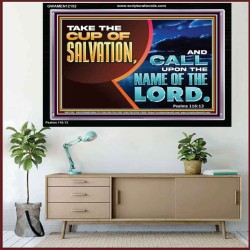 TAKE THE CUP OF SALVATION  Art & Décor Acrylic Frame  GWAMEN12152  "33x25"