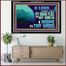 THOU ART MY HIDING PLACE AND SHIELD  Large Custom Acrylic Frame   GWAMEN12159  "33x25"